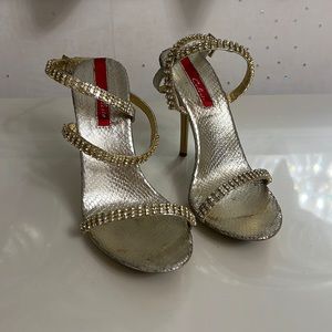 Celeste Gold Strappy Heels